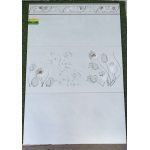 Gạch ốp tường trang trí 40x80 hoa tulip trắng