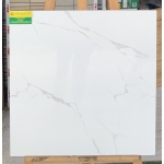 Gạch men bóng 60x60 đá marble trắng vân xám