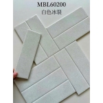 Gạch thẻ trang trí 6x20 trang trí màu xám trắng MBL60200 nhập khẩu Trung Quốc