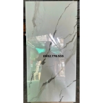 Gạch glossy 60x120 bóng kiếng màu trắng vân mây đậm tại Long Thành