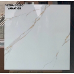 Gạch lát nền 60x60 đá bóng kiếng màu trắng vân đá vàng giá rẻ