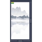 Gạch 120x240 màu trắng họa tiết hoa văn hình núi