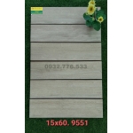 Gạch 15x60 giả gỗ lát nền màu xám mã 9551