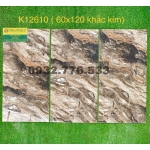 Gạch 60x120 hàng khắc kim ốp nền nhà phòng khách K12610
