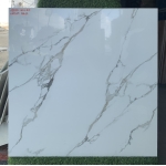 Gạch 60x60 màu trắng đá bóng kiếng vân mây sang trọng cho ngôi nhà