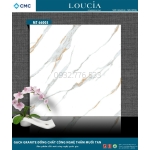 Gạch 60x60 màu trắng vân mây sọc xám lát nền phòng ngủ