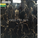 Gạch 80x80 màu đen vân chớp cam mã JD803