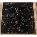 Gạch khổ lớn lát nền nhà hàng ăn uống 100x100 màu đen vân cam 