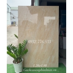 Gạch siêu bóng màu vàng kem đá 120x180 Mafia Begin hàng nhập