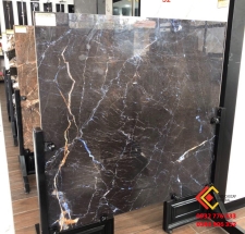 Gạch bóng kiếng 120x120 đá đen vân Marble
