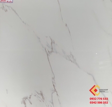 Gạch Bóng Kiếng 80x80 Màu trắng vân đen