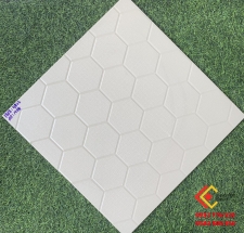 Gạch 40x40 lát sân vườn đá trắng hoa văn ô lục giác