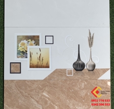 Gạch ốp tường cao cấp 40x80 trang trí phòng khách
