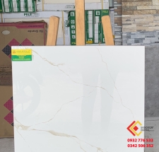 Gạch bóng kiếng 60x60 đá marble trắng vân nâu