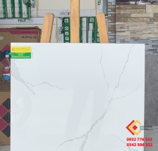 Gạch bóng kiếng 60x60 đá marble trắng vân xám