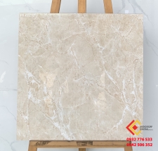 Gạch bóng kiếng 60x60 đá marble nâu sáng có vân tự nhiên