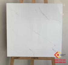 Gạch bóng kiếng 60x60 cao cấp đá marble trắng vân xám