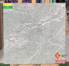 Gạch men bóng 60x60 đá marble xám có vân trắng