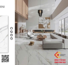Gạch ốp sang trọng 100x100 CALACATTA PAONAZZO trang trí penthouses