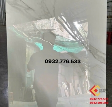 Gạch ốp lát Trung Quốc 60x120 glossy màu trắng vân khói hàng xịn giá rẻ