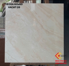 Gạch 60x60 đá bóng kiếng màu kem vân mây lát nền