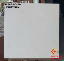 Gạch 60x60 đá bóng kiếng màu trắng trơn hàng Việt Nam cao cấp