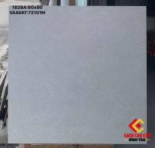 GẠCH 80X80 XÁM BẠC VÂN ĐÁ MÂY NHẸ MEN MỜ VIỆT NAM