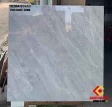Gạch 80x80 Xám Trắng Vân Đá Nhẹ Bóng Kiếng Bình Tân