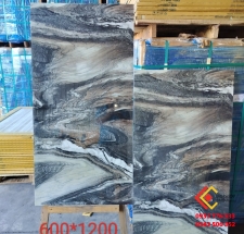 Top mẫu gạch khổ lớn 600x1200 hàng trang trí cầu thang hàng cao cấp Ấn Độ 