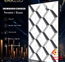 GẠCH ỐP LÁT NỀN NHÀ 600X1200 MÀU TRẮNG VÂN MÂY HÌNH LỤC GIÁC SANG TRỌNG