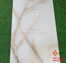 Gạch đá khổ lớn 800x1600 màu trắng vân cam hàng Ấn Độ tinh tế