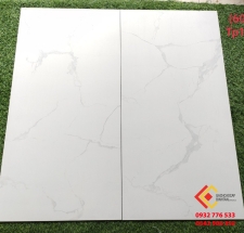 Gạch ốp lát khổ lớn cao cấp hàng sẵn tại kho 60x120 màu xám vân mây nhẹ