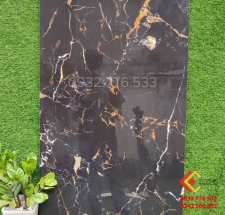 Gạch ốp lát hàng nhập khẩu màu đen vân cam 600x1200 mã 3902 tại quận 1