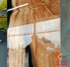 Gạch 60x120 màu nâu đen bóng cao cấp tại Ấn Độ 