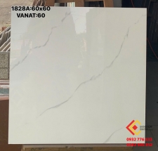Gạch lát nền 60x60 màu trắng vân mây bóng kiếng