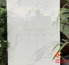 Gạch 80x160 màu trắng vân mây nhập khẩu Ấn Độ giá ưu đãi tại Showroom 