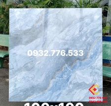 Gạch 100x100 màu xanh trời đẹp mắt ốp nền nhà