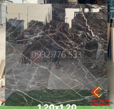 Gạch 120x120 khổ lớn màu đen vân trắng hàng xịn nhập khẩu