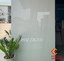 Gạch khổ lớn 120x180 siêu bóng màu trắng vân mây nhẹ