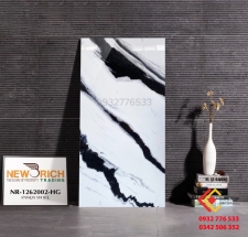 Gạch 60x120 màu trắng vân sọc đen ốp nền nhà