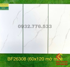 Gạch 60x120 mờ mịn trắng sọc hàng nhập khẩu BF26308