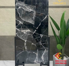 Gạch 60x120 vân đá kim cương màu đen vân trắng hàng cao cấp nhất năm 2023