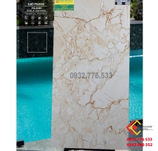 Gạch 60x120 vân đá ốp lát mặt tiền