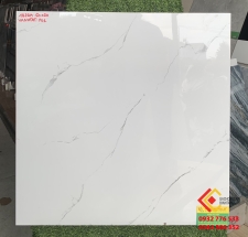 Gạch 60x60 đá bóng kiếng màu trắng vân mây chất lượng cao tại Sóc Trăng