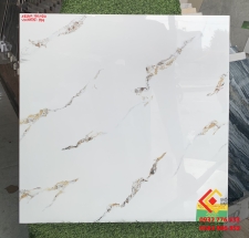 Gạch 60x60 đá bóng kiếng vân ánh bạch kim tại Long An