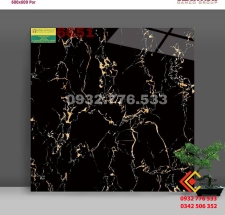 Gạch 60x60 màu đen chớp vân cam mã 6651