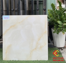 Gạch 60x60 màu trắng vân cam sang trọng