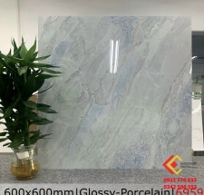 Gạch 60x60 màu xanh ngọc thạch bóng kiếng