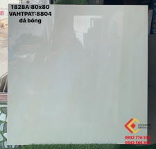 Gạch 80x80 màu trắng trơn ốp lát mặt tiền - trang trí