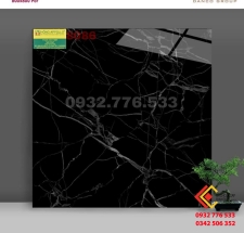 Gạch 80x80 màu đen vân trắng mã 8086